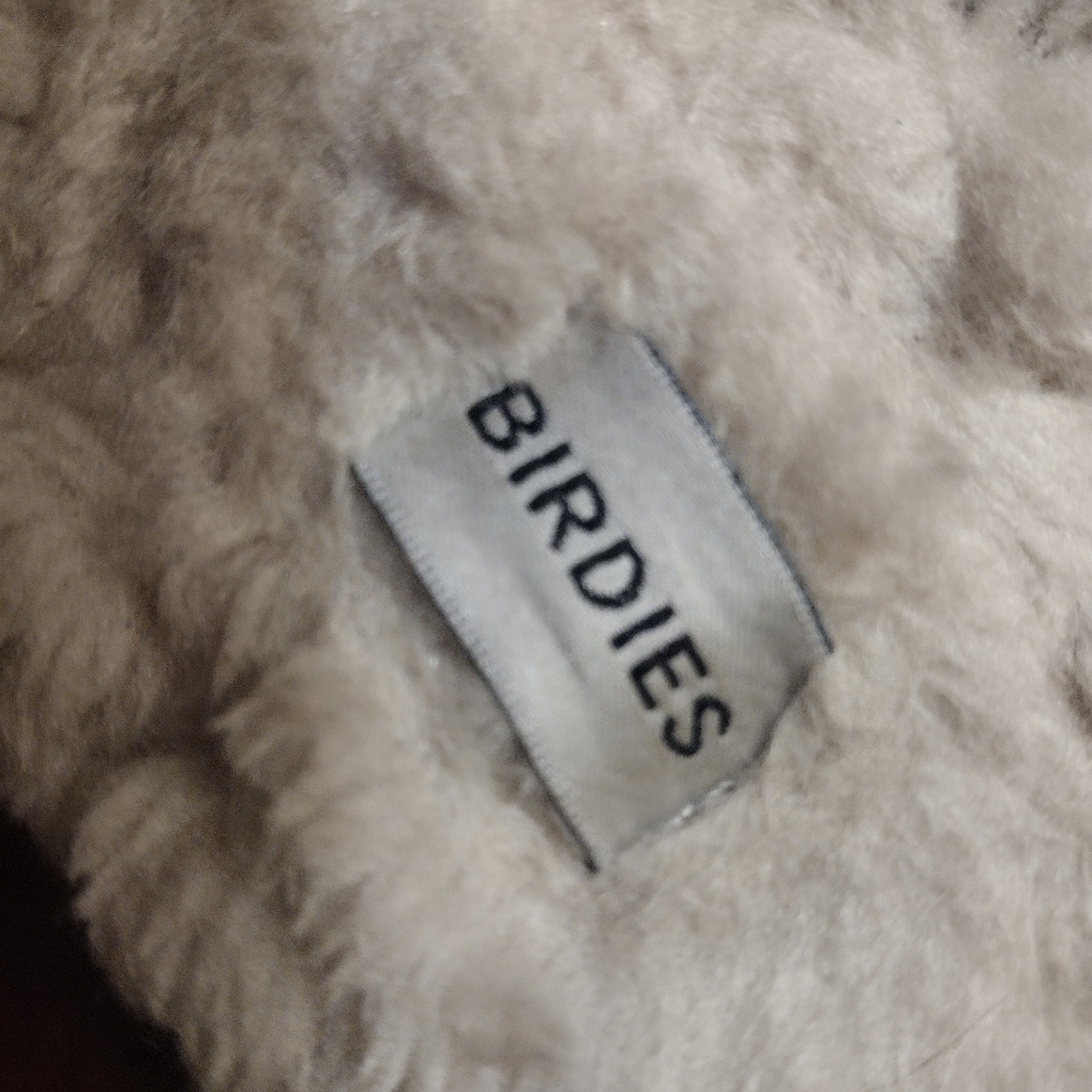 Birdies Taupe Suede Fur Mules Size 9.5 - Picture 5 of 6